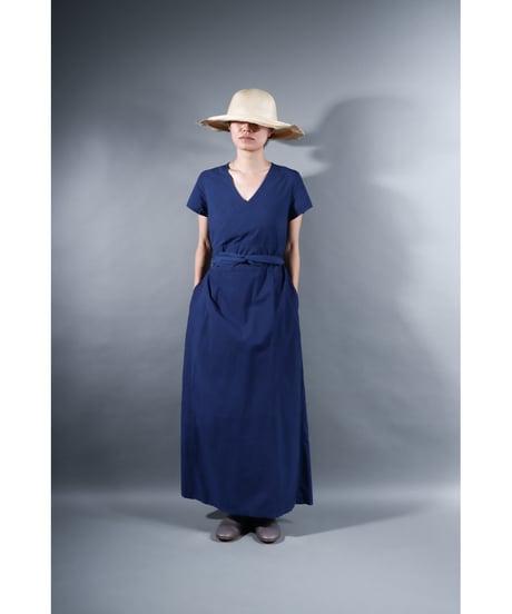 1.Rulo / Dress / Cap sleeve / sp /Organic cotton Cord lane / Evening blue