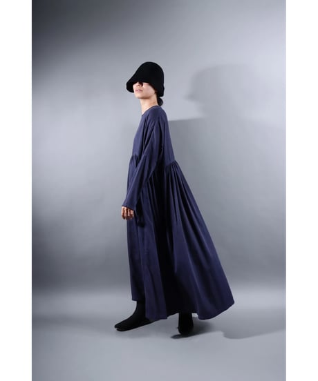 3.Kurteno-dress sp/ Long sleeve / Organic cotton satin / Grape purple