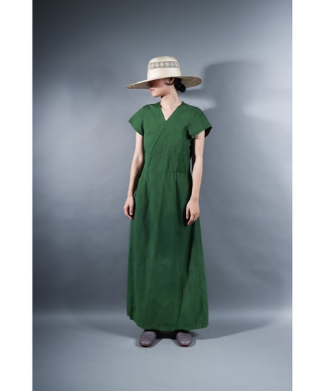1.Rulo / Dress / Cap sleeve / Organic cotton Cord lane / Leaf green