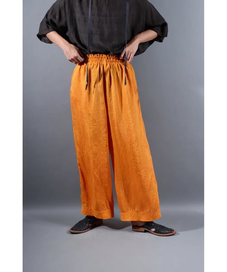 2.Lumo stitch pants / Silk khadi / Holly orange