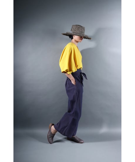 4.Hakama pants / sp / organic cotton typewriter / size1 / Grape