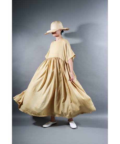 4.Kurteno-dress / Half sleeve / Organic cotton satin / Clove