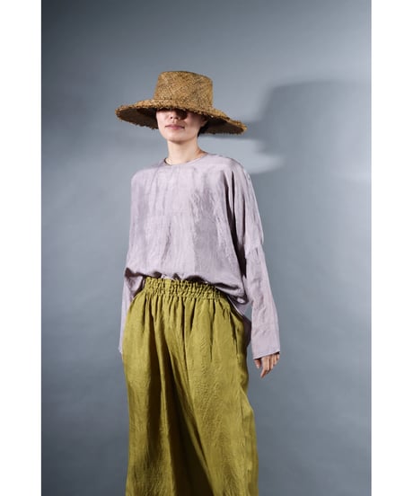 2.Fendo / Long sleeve tops / Silk khadi / Pale purplish gray