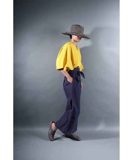4.Hakama pants / sp / organic cotton typewriter / size1 / Grape