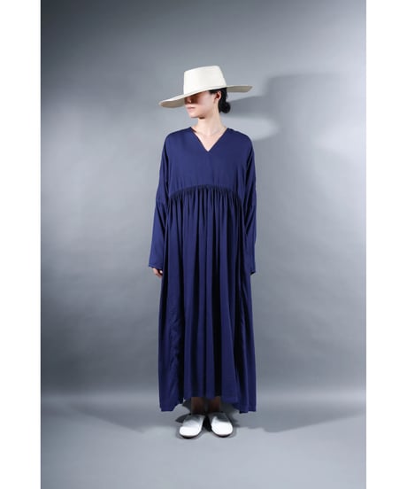 1.kurteno valo / sp / Long sleeve / Organic cotton satin / Evening blue