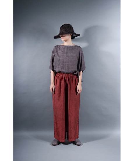 2.Lumo pants / Silk khadi / Burgundy