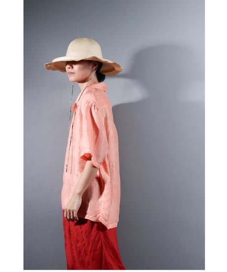 2.Kolumo / size1 / Silk khadi / Sunset pink
