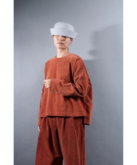 2.kordurojo pullover / Organic cotton corduroy / Brick brown