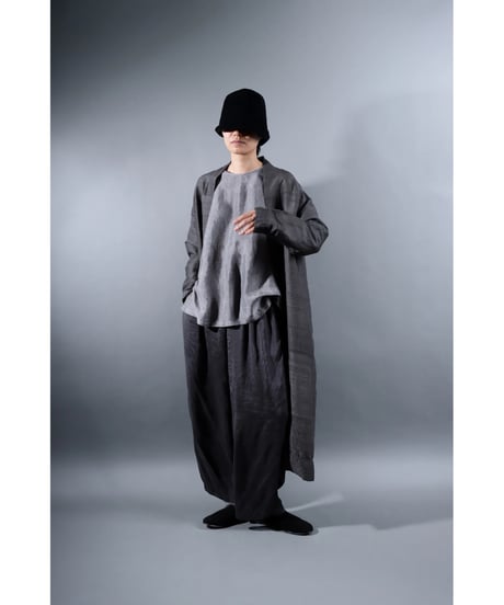 1.Robe tussar / Silk khadi / Size 1 / Charcoal gray
