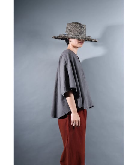 3.Ronda v-neck tops / Organic cotton /  Warm gray