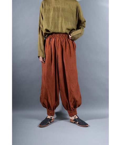 3.Lumo balono / pants / Silk khadi / Persimon brown
