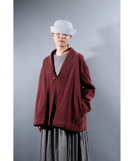2.Loofah jaket sp / Organic cotton corduroy / size1 / Burgundy