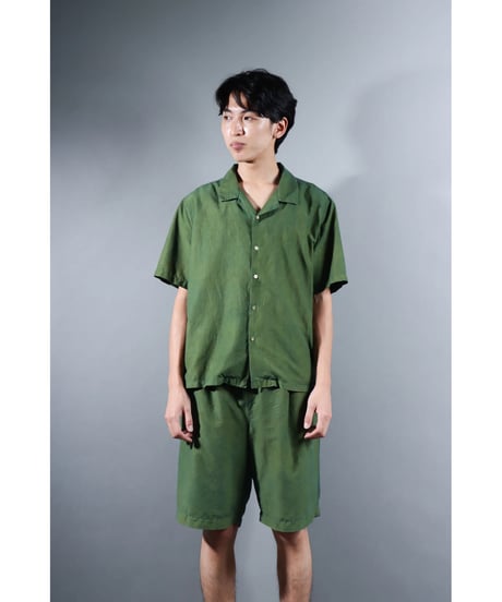 1.Patelo pants / size1 / Silk cotton khadi / Green moss