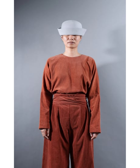 2.kordurojo pullover / Organic cotton corduroy / Brick brown