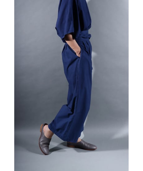 1.Hakama pants / sp / organic cotton typewriter / size1 / Evening blue
