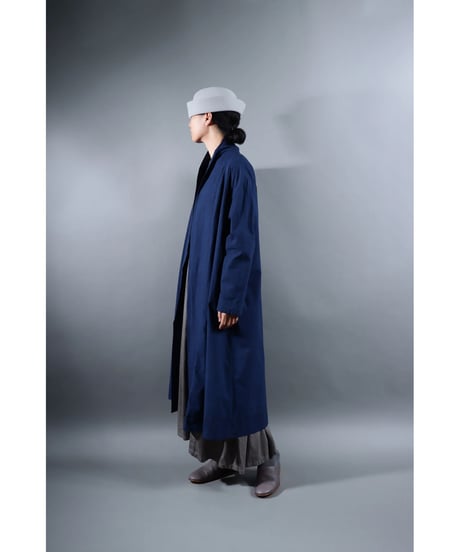 3.Robe coat sp / Organic cotton Typewriter / Size1 / Evening blue
