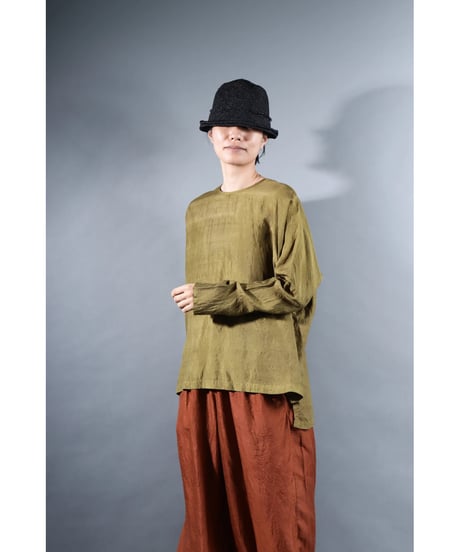 6.Fendo / Long sleeve tops / Silk khadi / Khaki