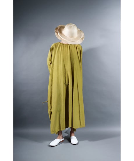 1.Drop / Dress / Silk cotton Khadi / Mustard yellow