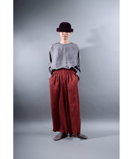 1.Lumo pants / Silk khadi / Dark cherry