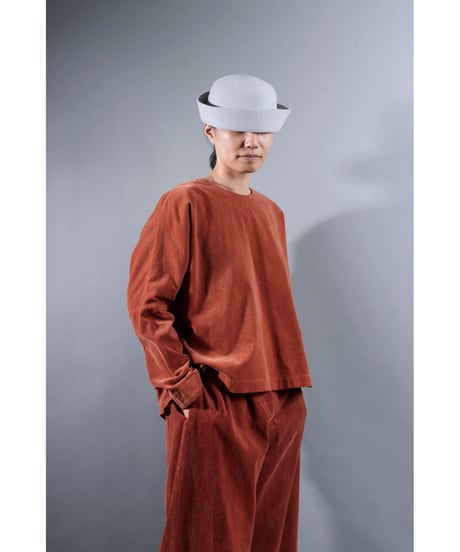 2.kordurojo pullover / Organic cotton corduroy / Brick brown