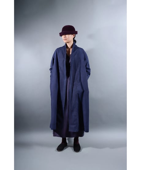 2.Robe coat sp / Organic cotton Typewriter / Size1 / Grape purple