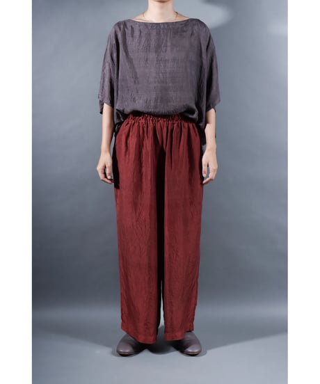 2.Lumo pants / Silk khadi / Burgundy