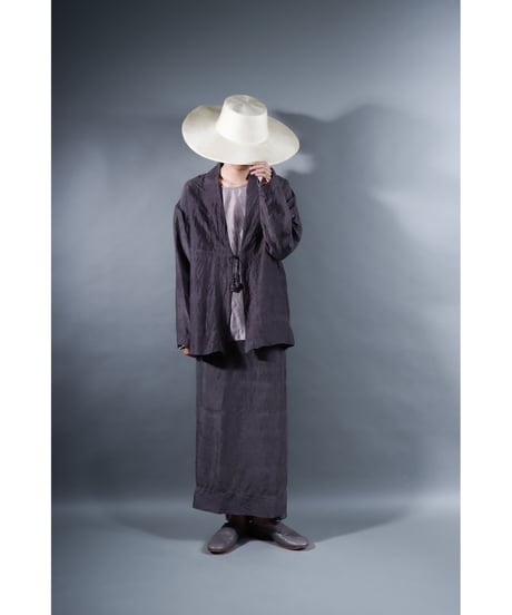 2.Haori / Silk khadi / size1 / Reddish gray