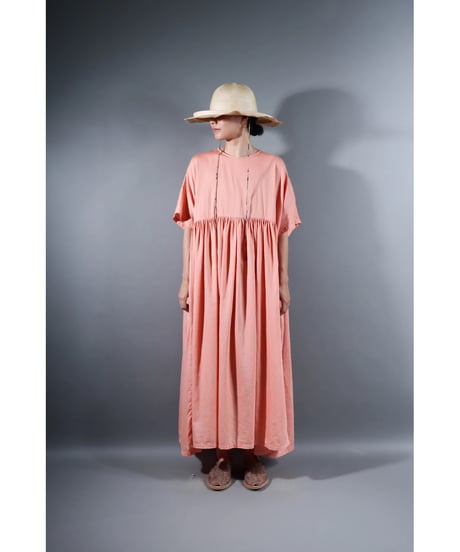 3.Kurteno-dress / Half sleeve / b(with stain) / Organic cotton satin / Petal pink