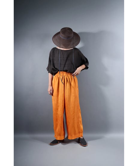 2.Lumo stitch pants / Silk khadi / Holly orange