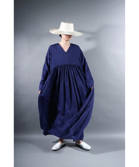 1.kurteno valo / sp / Long sleeve / Organic cotton satin / Evening blue