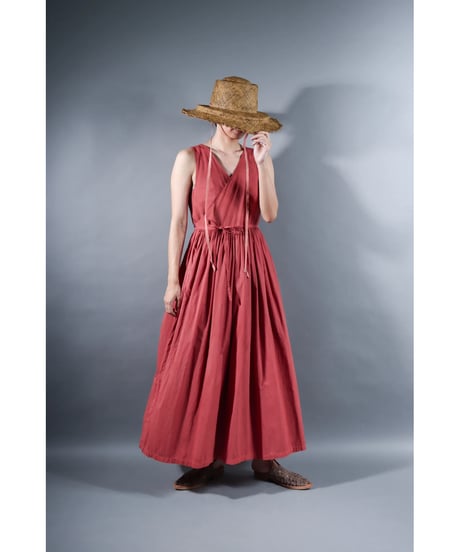 1.Lilith sleeveless dress / Organic cotton / Smoky berry pink