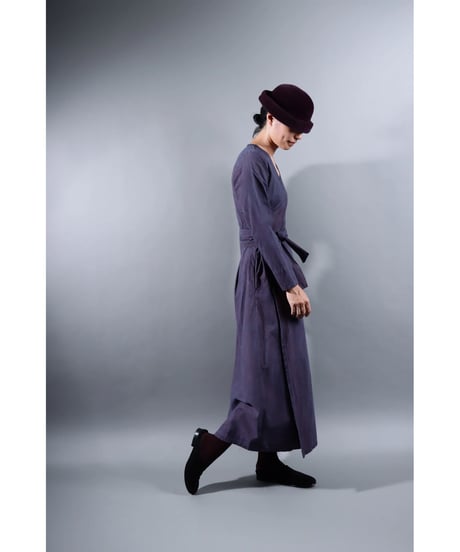 1.Pasan sp / Coat dress / Organic cotton / size1,size2 / Grape purple