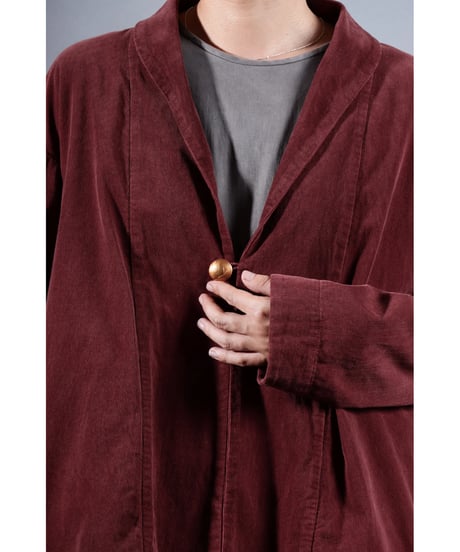 2.Loofah jaket sp / Organic cotton corduroy / size1 / Burgundy