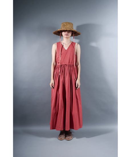 1.Lilith sleeveless dress / Organic cotton / Smoky berry pink