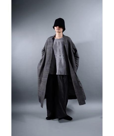 1.Robe tussar / Silk khadi / Size 1 / Charcoal gray