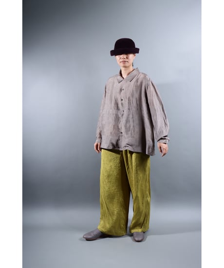 2.Kolumo Long sleeve / Silk khadi / size1 / Silver gray