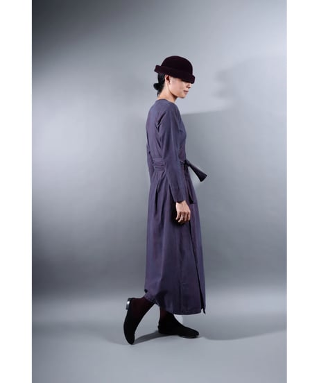 1.Pasan sp / Coat dress / Organic cotton / size1,size2 / Grape purple