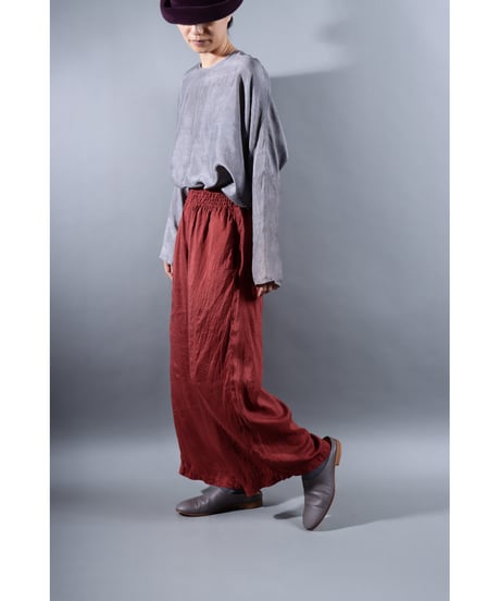 1.Lumo pants / Silk khadi / Dark cherry