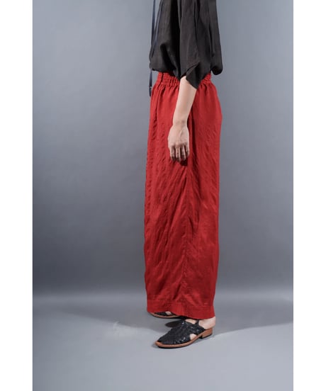 1.Lumo stitch pants / Silk khadi / Madder red