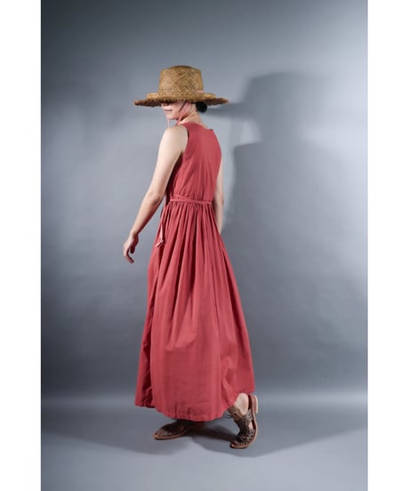 1.Lilith sleeveless dress / Organic cotton / Smoky berry pink