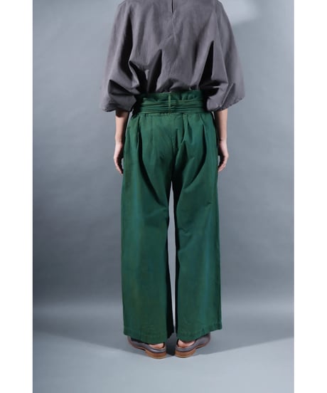5.Hakama pants / sp / organic cotton typewriter / size1 / evergreen