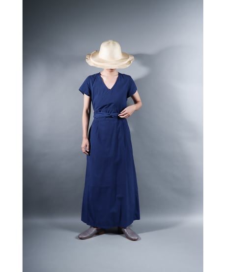 1.Rulo / Dress / Cap sleeve / sp /Organic cotton Cord lane / Evening blue