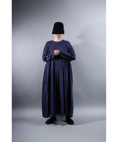 3.Kurteno-dress sp/ Long sleeve / Organic cotton satin / Grape purple
