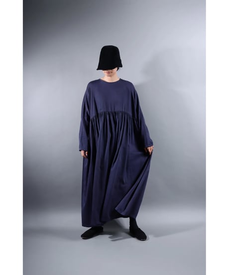 3.Kurteno-dress sp/ Long sleeve / Organic cotton satin / Grape purple