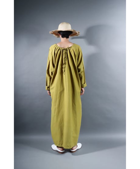 1.Drop / Dress / Silk cotton Khadi / Mustard yellow