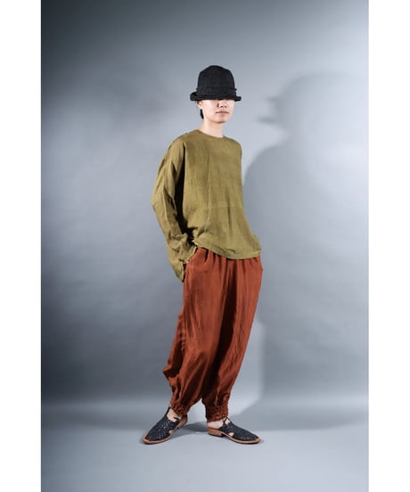 3.Lumo balono / pants / Silk khadi / Persimon brown