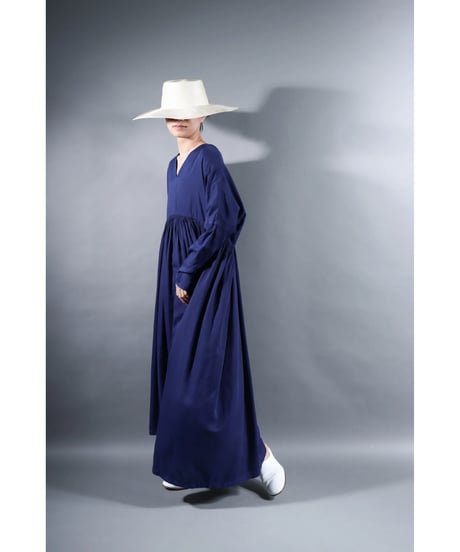 1.kurteno valo / sp / Long sleeve / Organic cotton satin / Evening blue