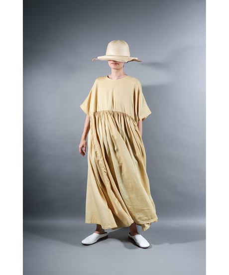 4.Kurteno-dress / Half sleeve / Organic cotton satin / Clove