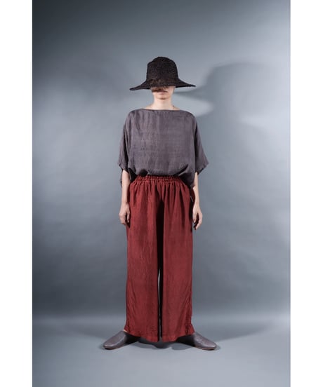 2.Lumo pants / Silk khadi / Burgundy
