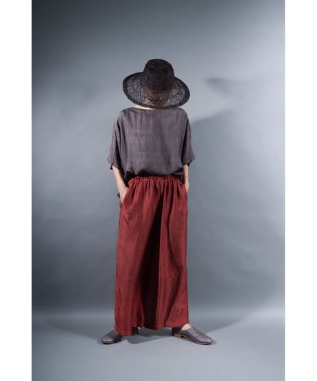 2.Lumo pants / Silk khadi / Burgundy
